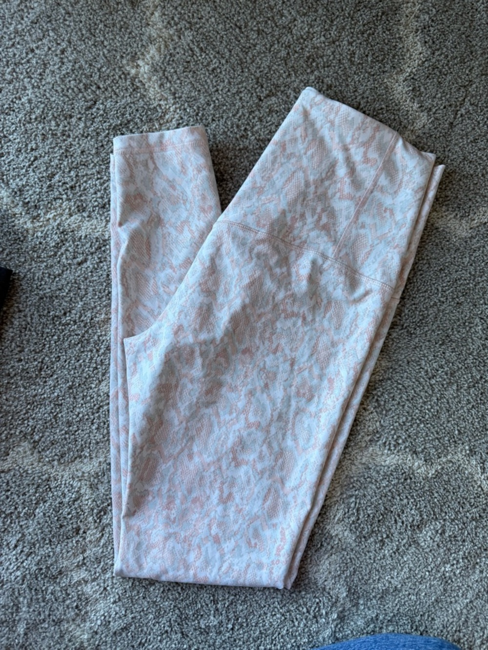 Pink and White Patterned leggings